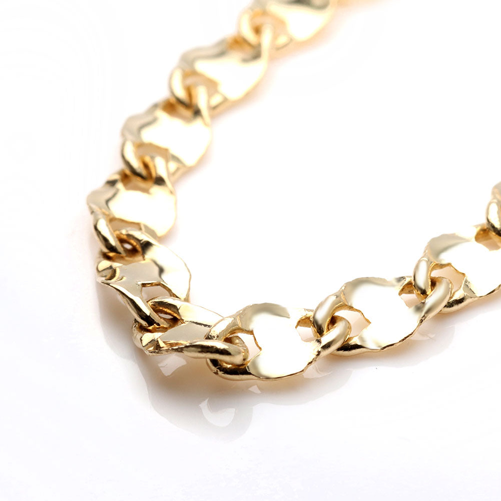 エクレア チェーン リング イエローゴールド 指輪 K18YG 18金 K18 レディース ユニセックス 地金 シンプル 定番 ペア お揃い 贈り物 イタリア製 (品番 ekurea-r-065-k18)