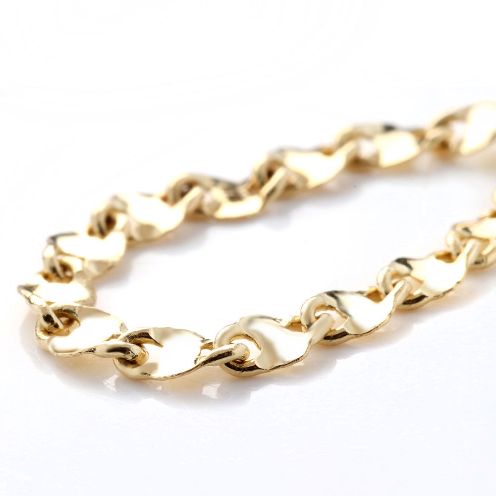 エクレア チェーン リング イエローゴールド 指輪 K18YG 18金 K18 レディース ユニセックス 地金 シンプル 定番 ペア お揃い 贈り物 イタリア製 (品番 ekurea-r-065-k18)