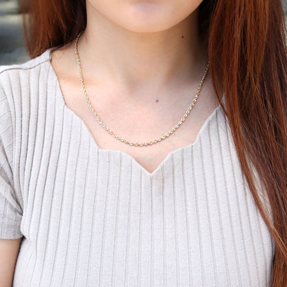 ネックレス レディース チェーン 18金 中空 イリーデ チェーンネックレス K18 イエローゴールド 女性 おしゃれ ジュエリー プレゼント 誕生日 (品番 iride-h-030-k18-l)