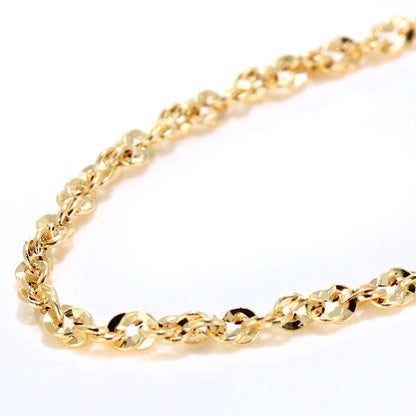 18金 ブレスレット メンズ 中空 イリーデ K18YG イエローゴールド 金属アレルギー対応 地金 ブレス シンプル 男性 大人 普段使い おすすめ (品番 iride-h-030-18-k18-m)