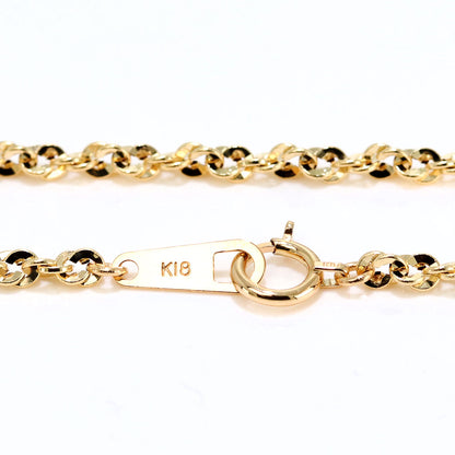 18金 ブレスレット メンズ 中空 イリーデ K18YG イエローゴールド 金属アレルギー対応 地金 ブレス シンプル 男性 大人 普段使い おすすめ (品番 iride-h-030-18-k18-m)