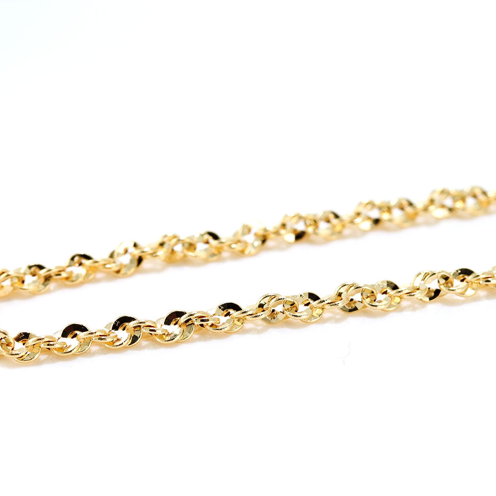 18金 ブレスレット メンズ 中空 イリーデ K18YG イエローゴールド 金属アレルギー対応 地金 ブレス シンプル 男性 大人 普段使い おすすめ (品番 iride-h-030-18-k18-m)