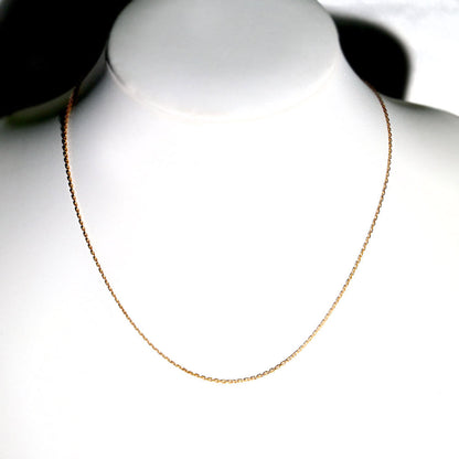 純金 K24 メンズ ネックレス 角小豆 24金 イエローゴールド 45cmスライド式 シンプル チェーンのみ 金属アレルギー対応 男性 おしゃれ 人気 (品番 jpc-ca40-k24-m)