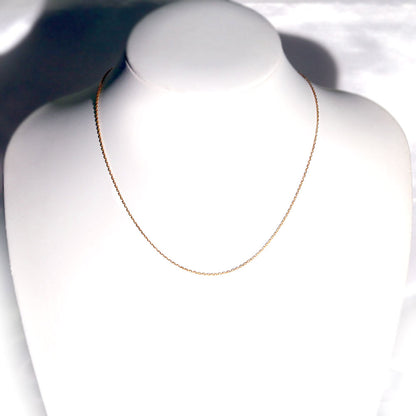 純金 K24 メンズ ネックレス 角小豆 24金 イエローゴールド 45cmスライド式 シンプル チェーンのみ 金属アレルギー対応 男性 おしゃれ 人気 (品番 jpc-ca40-k24-m)