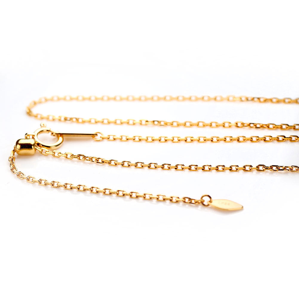 純金 K24 メンズ ネックレス 角小豆 24金 イエローゴールド 45cmスライド式 シンプル チェーンのみ 金属アレルギー対応 男性 おしゃれ 人気 (品番 jpc-ca40-k24-m)