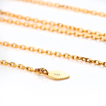 K24 レディース チェーン ネックレス 角小豆 45cm 純金 24金 ゴールド スライド式 地金 シンプル カジュアル 普段使い ボーナス ご褒美 (品番 jpc-ca40-k24-l)