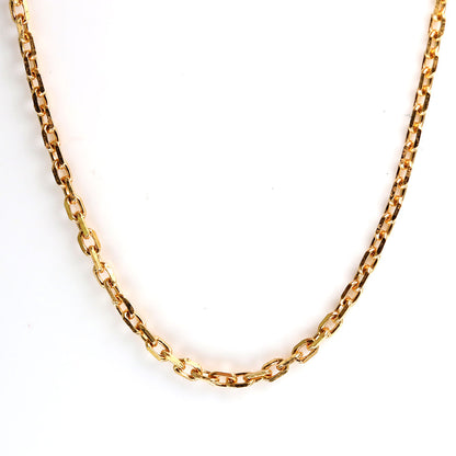 K24 レディース チェーン ネックレス 角小豆 45cm 純金 24金 ゴールド スライド式 地金 シンプル カジュアル 普段使い ボーナス ご褒美 (品番 jpc-ca40-k24-l)