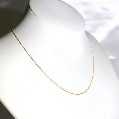 純金 ネックレス レディース 丸小豆 45cm 24金 シンプル 細い チェーンだけ K24 ゴールド 地金 スライド式 金属アレルギー対応 おしゃれ (品番 jpc-ma30-k24-l)