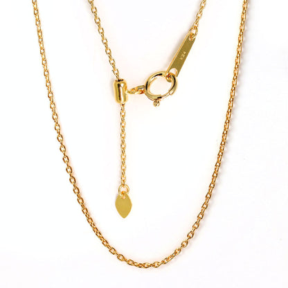 純金 ネックレス レディース 丸小豆 45cm 24金 シンプル 細い チェーンだけ K24 ゴールド 地金 スライド式 金属アレルギー対応 おしゃれ (品番 jpc-ma30-k24-l)