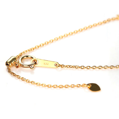 純金 ネックレス レディース 丸小豆 45cm 24金 シンプル 細い チェーンだけ K24 ゴールド 地金 スライド式 金属アレルギー対応 おしゃれ (品番 jpc-ma30-k24-l)