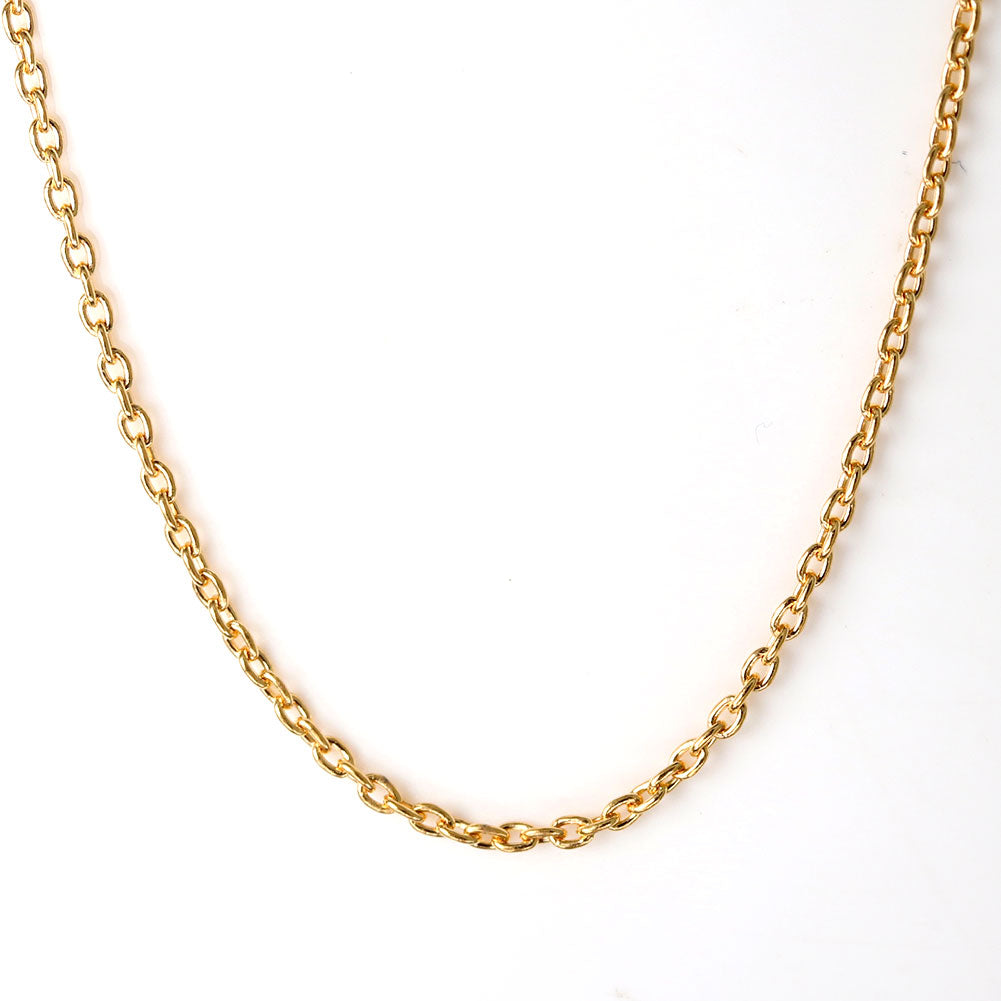 純金 ネックレス レディース 丸小豆 45cm 24金 シンプル 細い チェーンだけ K24 ゴールド 地金 スライド式 金属アレルギー対応 おしゃれ (品番 jpc-ma30-k24-l)