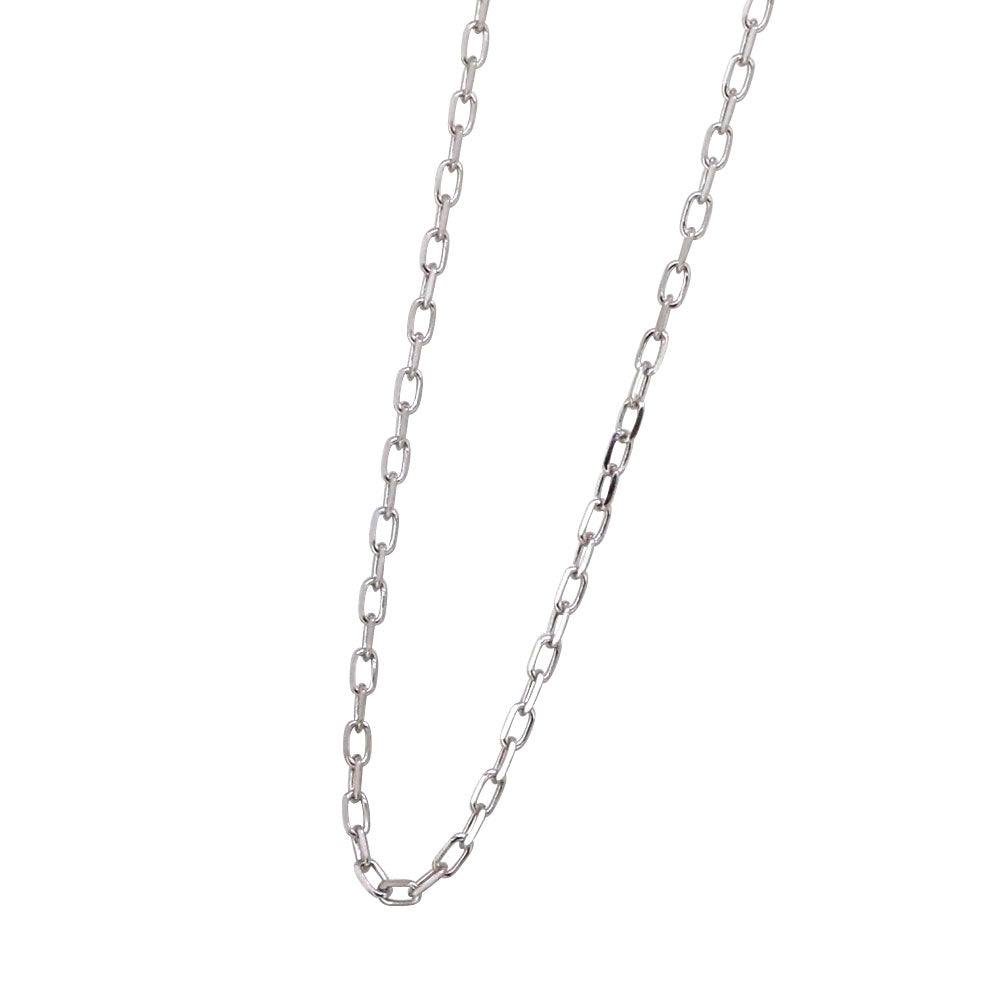 ネックレス チェーンのみ レディース 角小豆チェーン pt850 18k 10k レディースチェーン 40cm 0.24mm (品番 kakuazuki-024-chain)