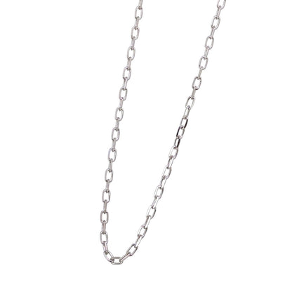 ネックレス チェーンのみ レディース 角小豆チェーン pt850 18k 10k レディースチェーン 40cm 0.24mm (品番 kakuazuki-024-chain)