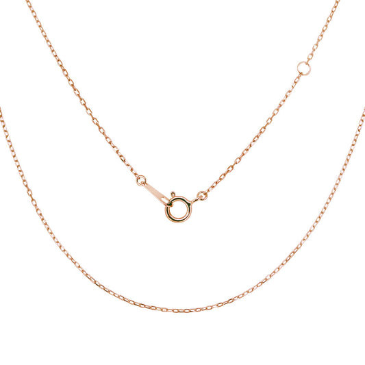 ネックレス チェーンのみ レディース 角小豆チェーン pt850 18k 10k レディースチェーン 40cm 0.24mm (品番 kakuazuki-024-chain)