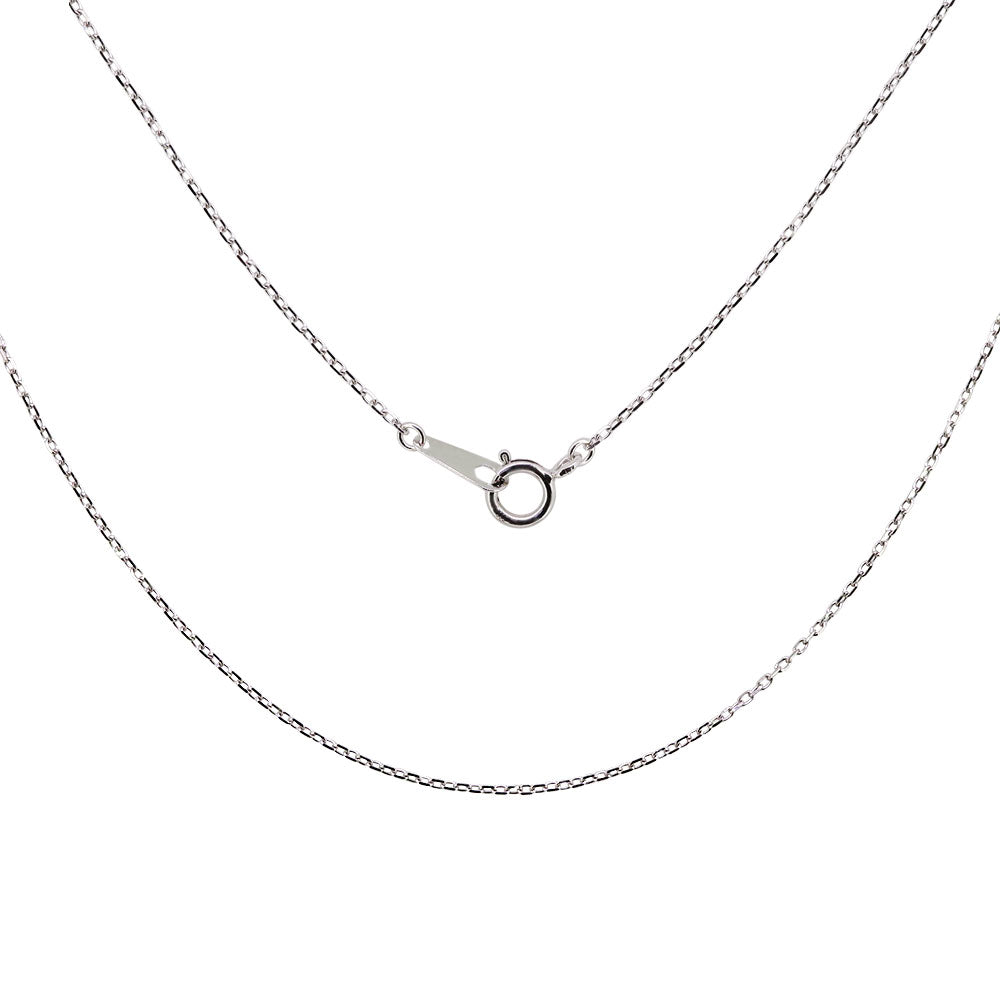 角小豆 チェーン レディース ネックレス チェーンのみ 10金 18金 プラチナ レディースネックレス 45cm 0.28mm 引き輪 プレート (品番 kakuazuki-028-chain)