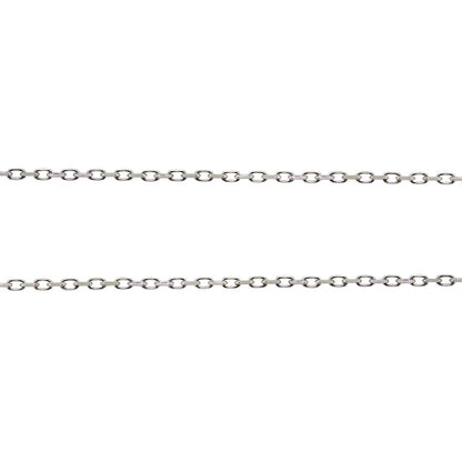 角小豆 チェーン レディース ネックレス チェーンのみ 10金 18金 プラチナ レディースネックレス 45cm 0.28mm 引き輪 プレート (品番 kakuazuki-028-chain)