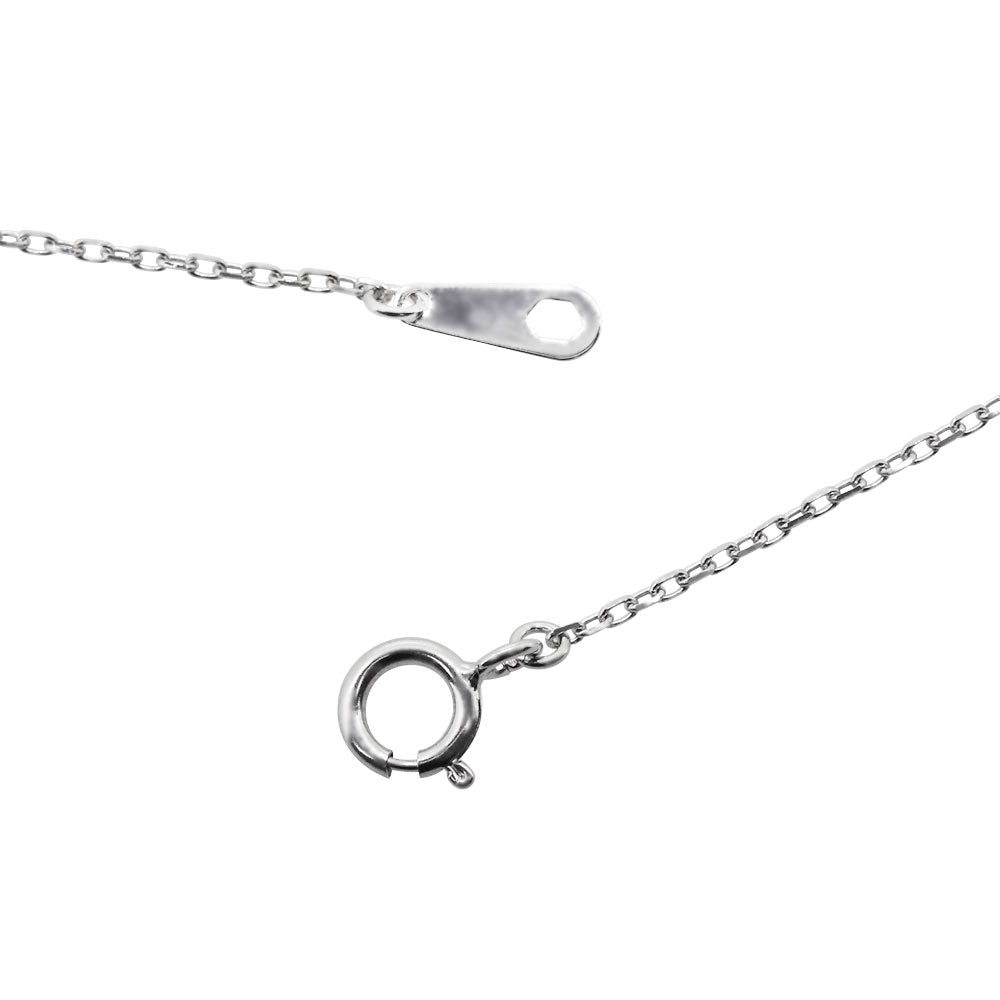 角小豆 チェーン レディース ネックレス チェーンのみ 10金 18金 プラチナ レディースネックレス 45cm 0.28mm 引き輪 プレート (品番 kakuazuki-028-chain)