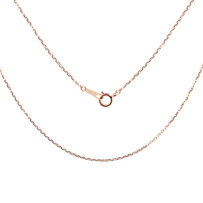 角小豆 チェーン レディース ネックレス チェーンのみ 10金 18金 プラチナ レディースネックレス 45cm 0.28mm 引き輪 プレート (品番 kakuazuki-028-chain)