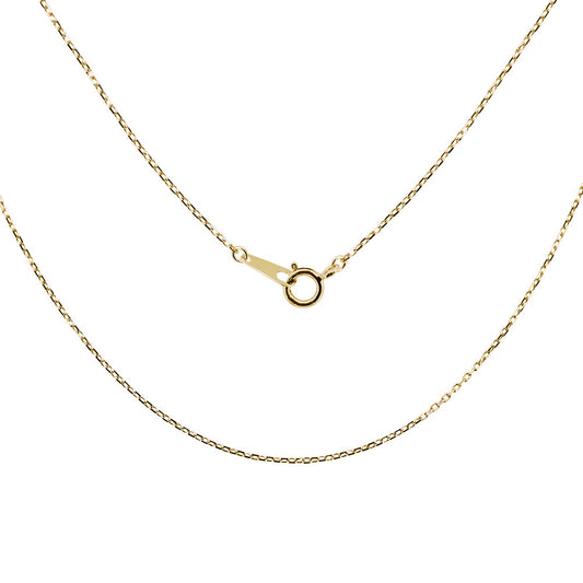 角小豆 チェーン レディース ネックレス チェーンのみ 10金 18金 プラチナ レディースネックレス 45cm 0.28mm 引き輪 プレート (品番 kakuazuki-028-chain)