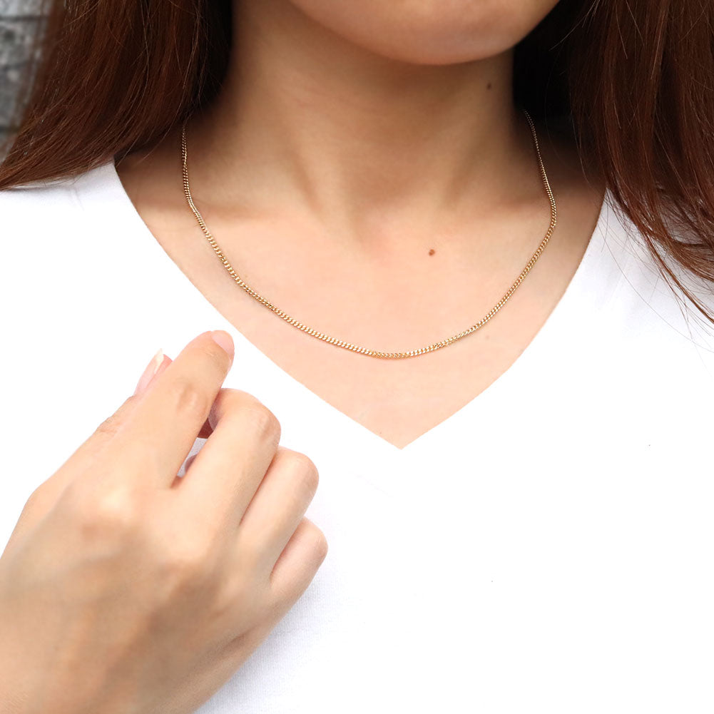 喜平 ネックレス 18金 中空 チェーン K18 ゴールド 2.0mm キヘイ メンズ レディース ネックレス シンプル ユニセックス 細い チェーン おしゃれ (品番 kihei-050-k18-l)