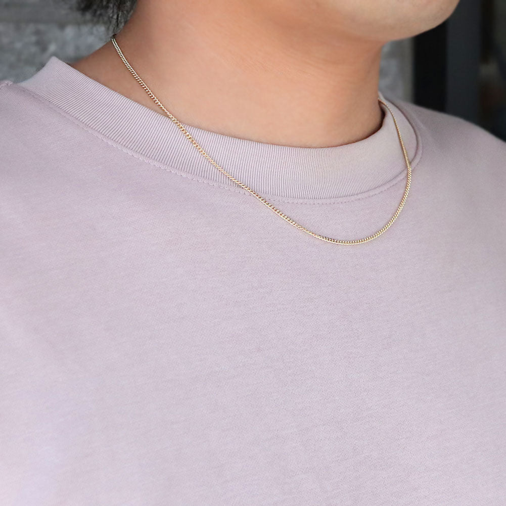 18金 ネックレス メンズ 喜平 中空 チェーンのみ K18 ゴールド チェーンネックレス 細い おしゃれ メンズネックレス  男性 シンプル 普段使い 父の日 (品番 kihei-050-k18-m)