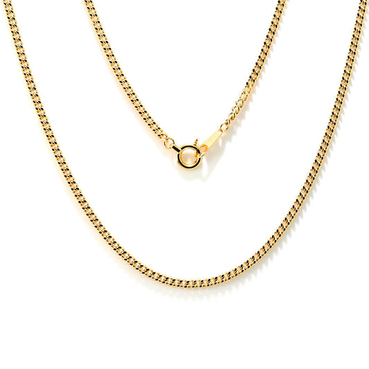 喜平 ネックレス 18金 中空 チェーン K18 ゴールド 2.0mm キヘイ メンズ レディース ネックレス シンプル ユニセックス 細い チェーン おしゃれ (品番 kihei-050-k18-l)