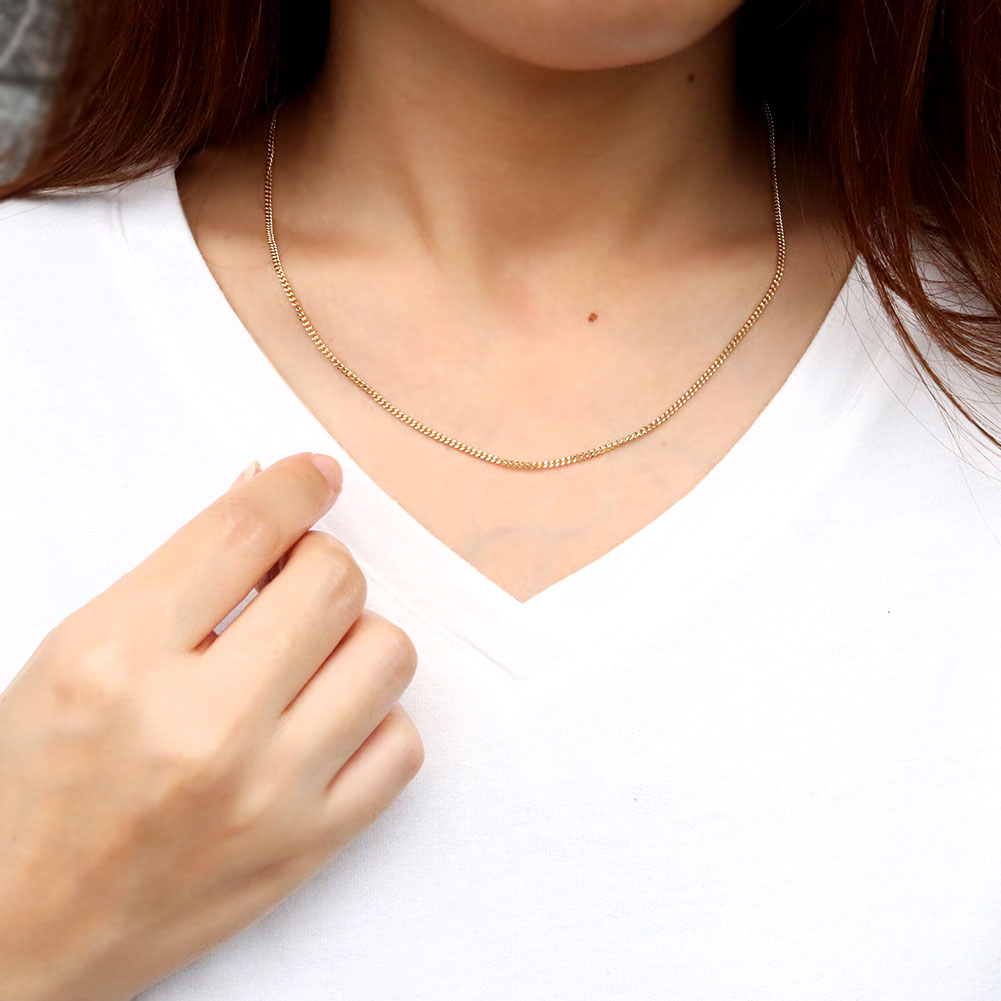 喜平 ネックレス 18金 中空 チェーン K18 ゴールド 2.0mm キヘイ メンズ レディース ネックレス シンプル ユニセックス 細い チェーン おしゃれ (品番 kihei-050-k18-l)