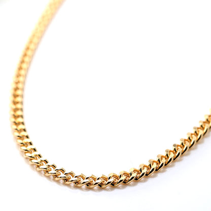 18金 ネックレス メンズ 喜平 中空 チェーンのみ K18 ゴールド チェーンネックレス 細い おしゃれ メンズネックレス  男性 シンプル 普段使い 父の日 (品番 kihei-050-k18-m)