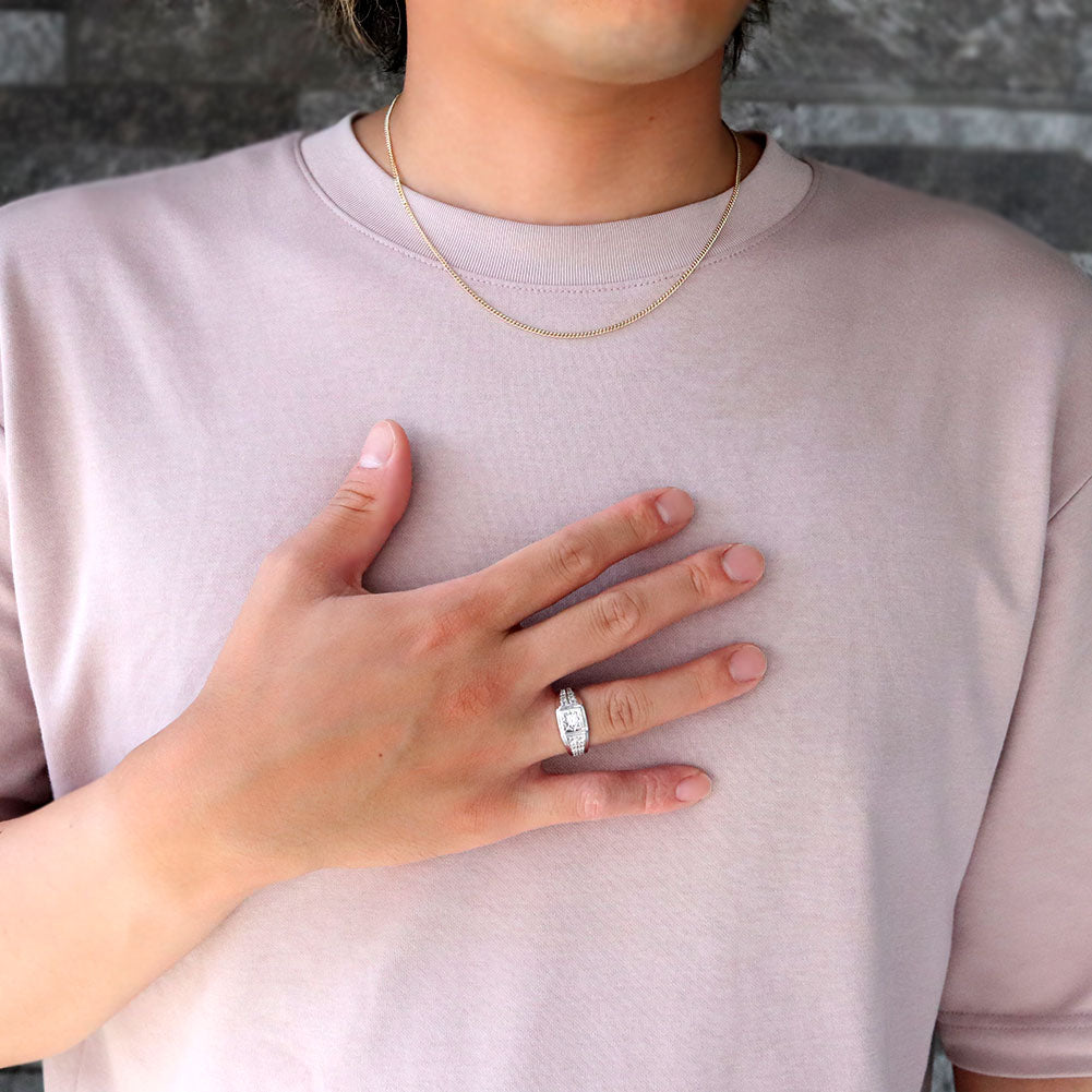 18金 ネックレス メンズ 喜平 中空 チェーンのみ K18 ゴールド チェーンネックレス 細い おしゃれ メンズネックレス  男性 シンプル 普段使い 父の日 (品番 kihei-050-k18-m)