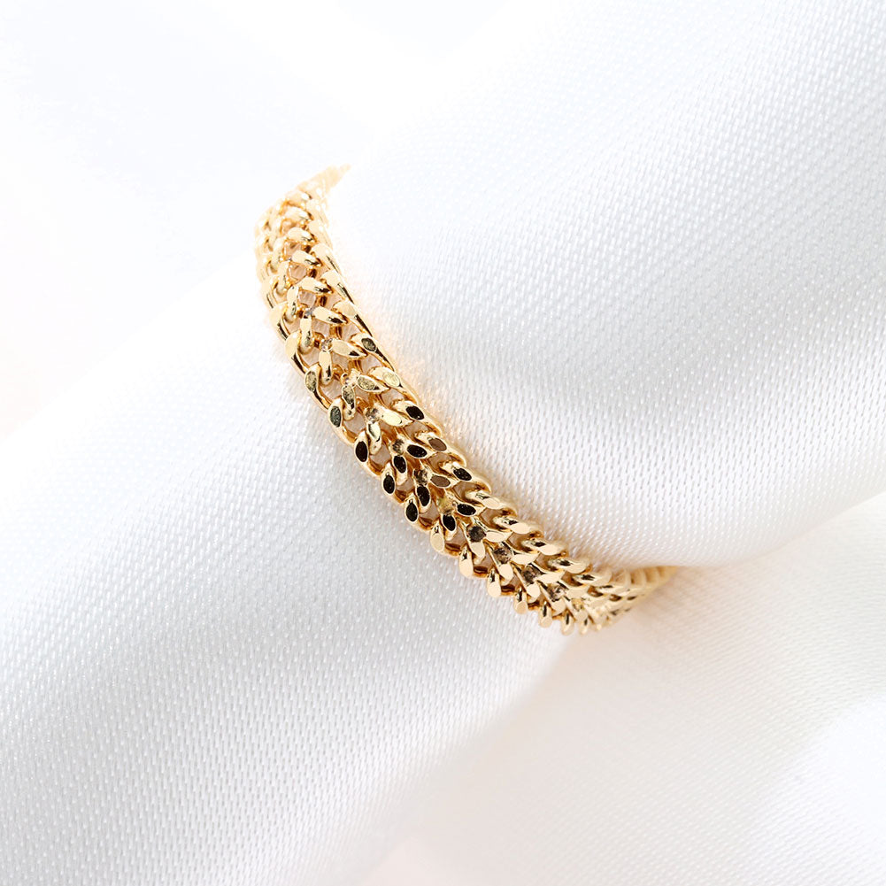 中空 指輪 チェーン K18 ビスマルク 喜平 イエローゴールド レディース メンズ 中空チェーン キヘイ K18YG ユニセックス 上品 シンプル 人気 (品番 kihei-bismarck-h-r-05-k18)