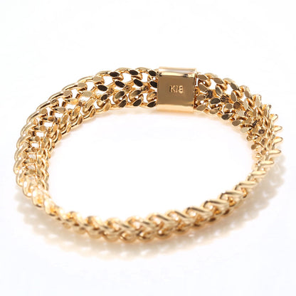 中空 指輪 チェーン K18 ビスマルク 喜平 イエローゴールド レディース メンズ 中空チェーン キヘイ K18YG ユニセックス 上品 シンプル 人気 (品番 kihei-bismarck-h-r-05-k18)