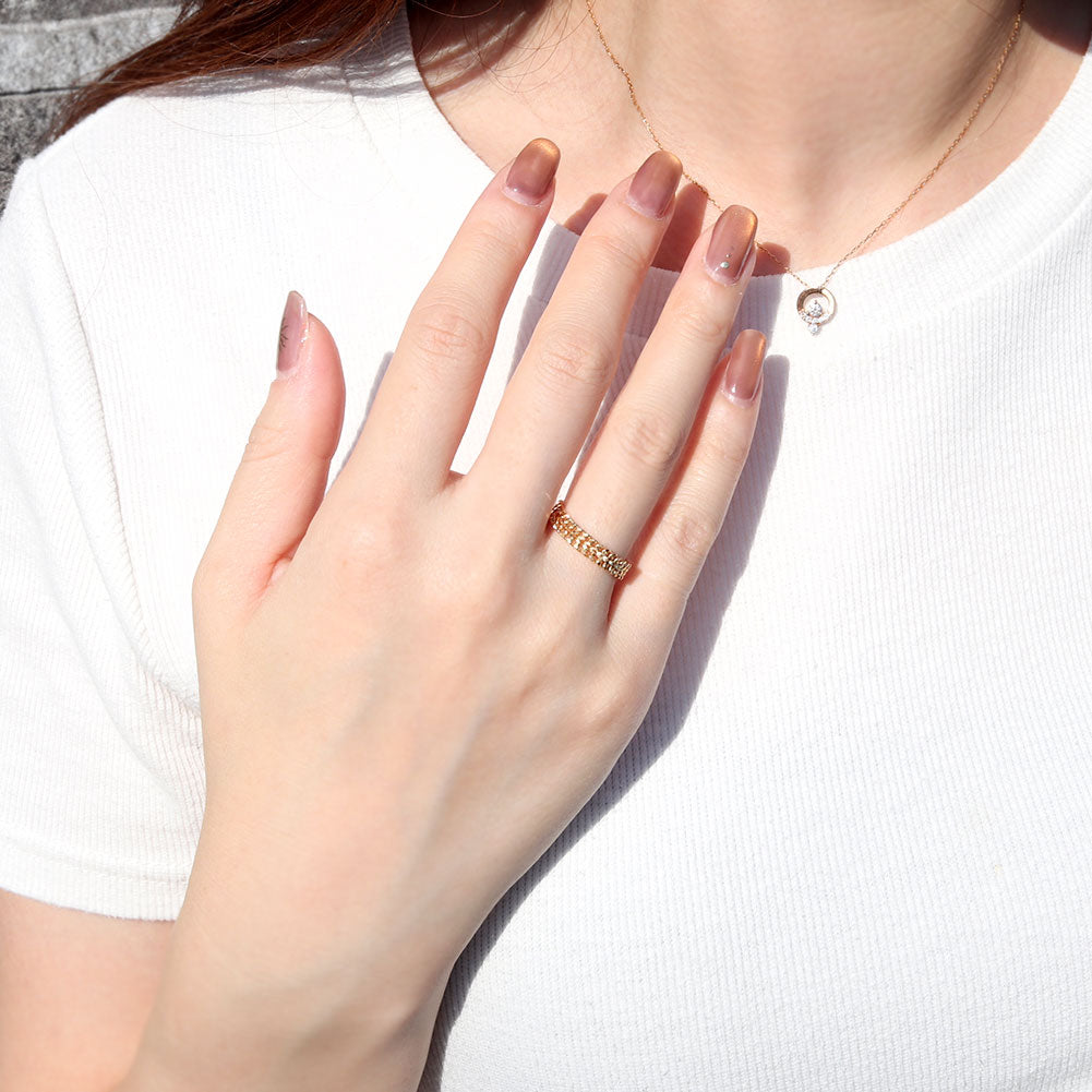 喜平 チェーン 指輪 K18 レディース ビスマルク 中空チェーン メンズ 18金 イエローゴールド キヘイ K18YG ユニセックス 上品 お揃い 人気 (品番 kihei-bismarck-h-r-06-k18)