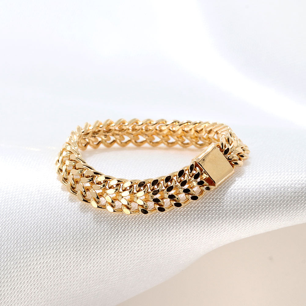 喜平 チェーン 指輪 K18 レディース ビスマルク 中空チェーン メンズ 18金 イエローゴールド キヘイ K18YG ユニセックス 上品 お揃い 人気 (品番 kihei-bismarck-h-r-06-k18)