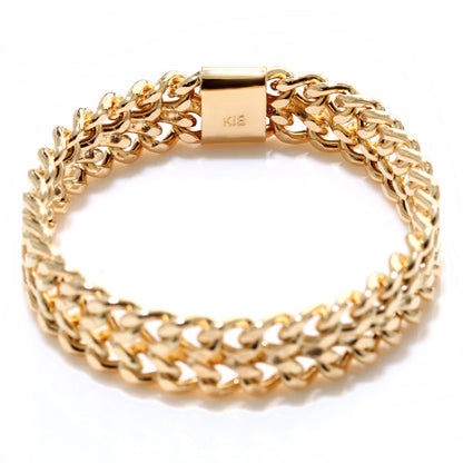 喜平 チェーン 指輪 K18 レディース ビスマルク 中空チェーン メンズ 18金 イエローゴールド キヘイ K18YG ユニセックス 上品 お揃い 人気 (品番 kihei-bismarck-h-r-06-k18)