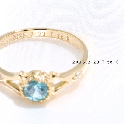文字刻印 指輪 イニシャル メッセージ 刻印 リング 結婚指輪 マリッジリング 婚約指輪 アルファベット 【有料オプション】(品番 ring-20mozi)