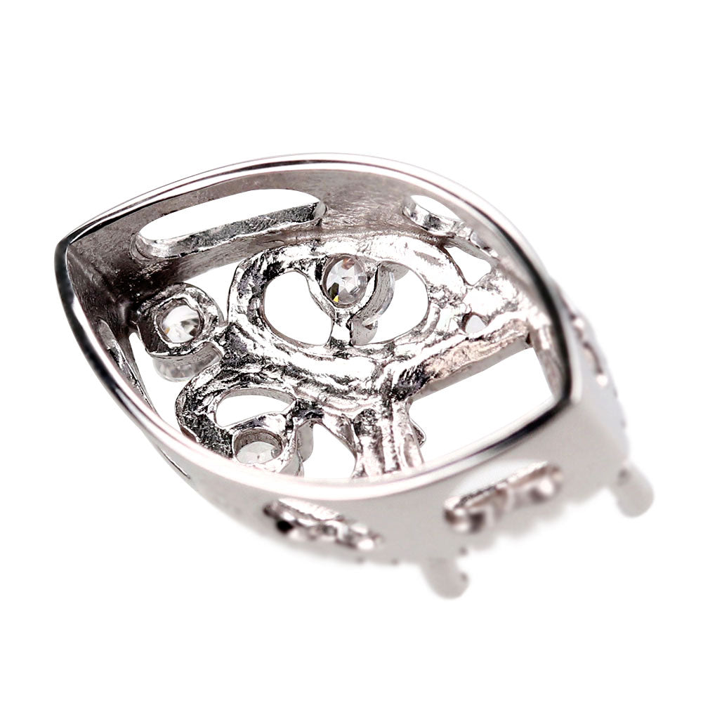 ペンダントトップ アンティーク調 スクエア 4mm 空枠 簡単 セミオーダー 蝶 10金 18金 プラチナ シルバー ペンダント ハート 女性 ギフト (品番 m-100-kw)