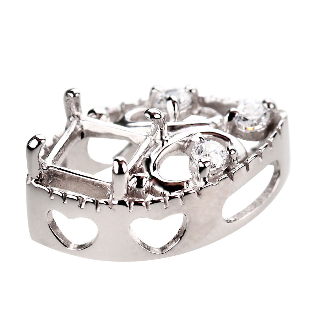 ペンダントトップ アンティーク調 スクエア 4mm 空枠 簡単 セミオーダー 蝶 10金 18金 プラチナ シルバー ペンダント ハート 女性 ギフト (品番 m-100-kw)