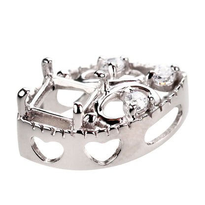 ペンダントトップ アンティーク調 スクエア 4mm 空枠 簡単 セミオーダー 蝶 10金 18金 プラチナ シルバー ペンダント ハート 女性 ギフト (品番 m-100-kw)