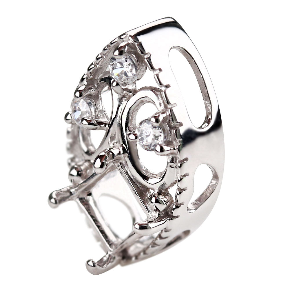 ペンダントトップ アンティーク調 スクエア 4mm 空枠 簡単 セミオーダー 蝶 10金 18金 プラチナ シルバー ペンダント ハート 女性 ギフト (品番 m-100-kw)