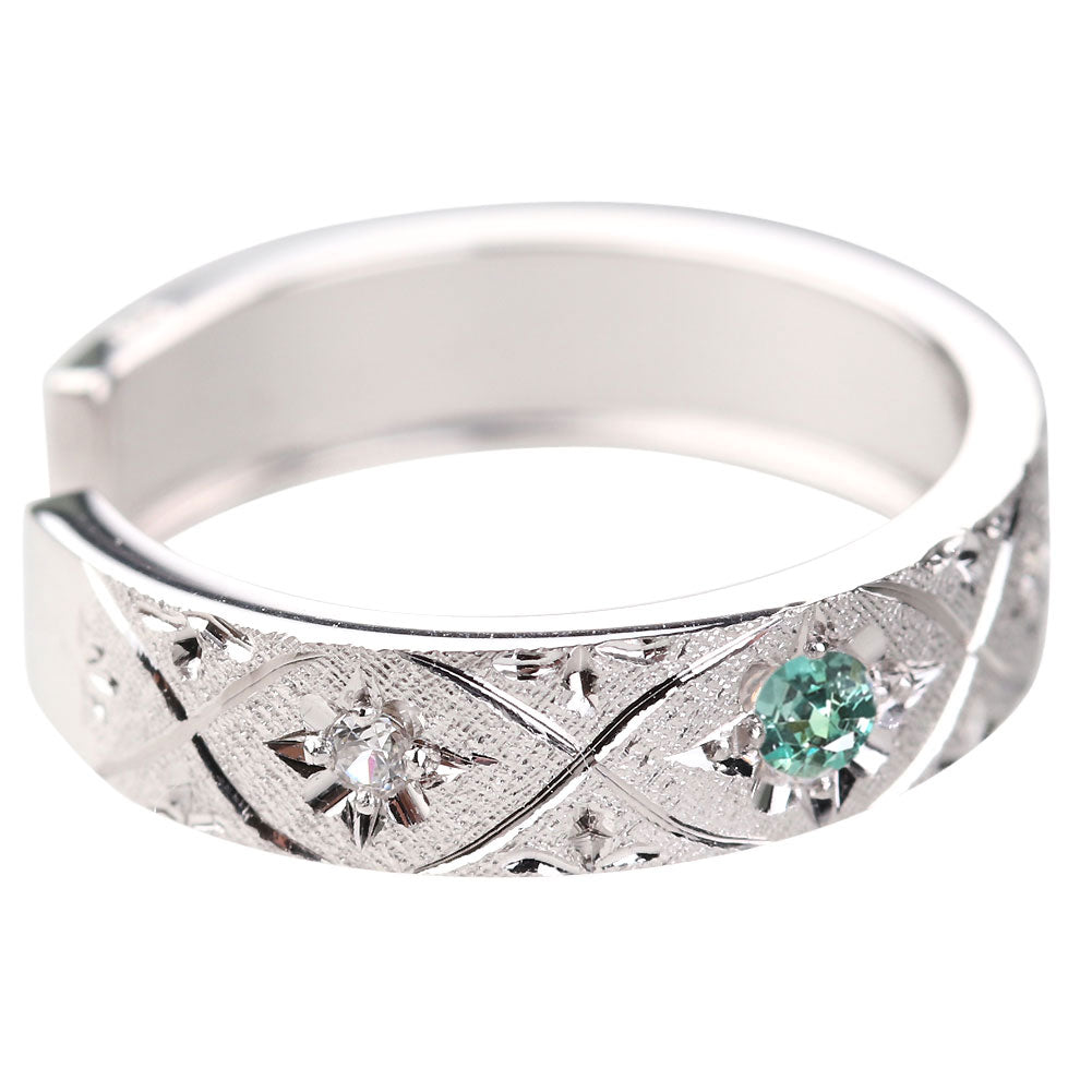 アレキサンドライト イヤーカフ 片耳 彫金 希少石 ノンホールピアス ユニセックス K18 K10 Pt900 彫り フープ 彼女 彼氏 夫婦 記念日 ペア お揃い (品番 me-0063-d-alex)