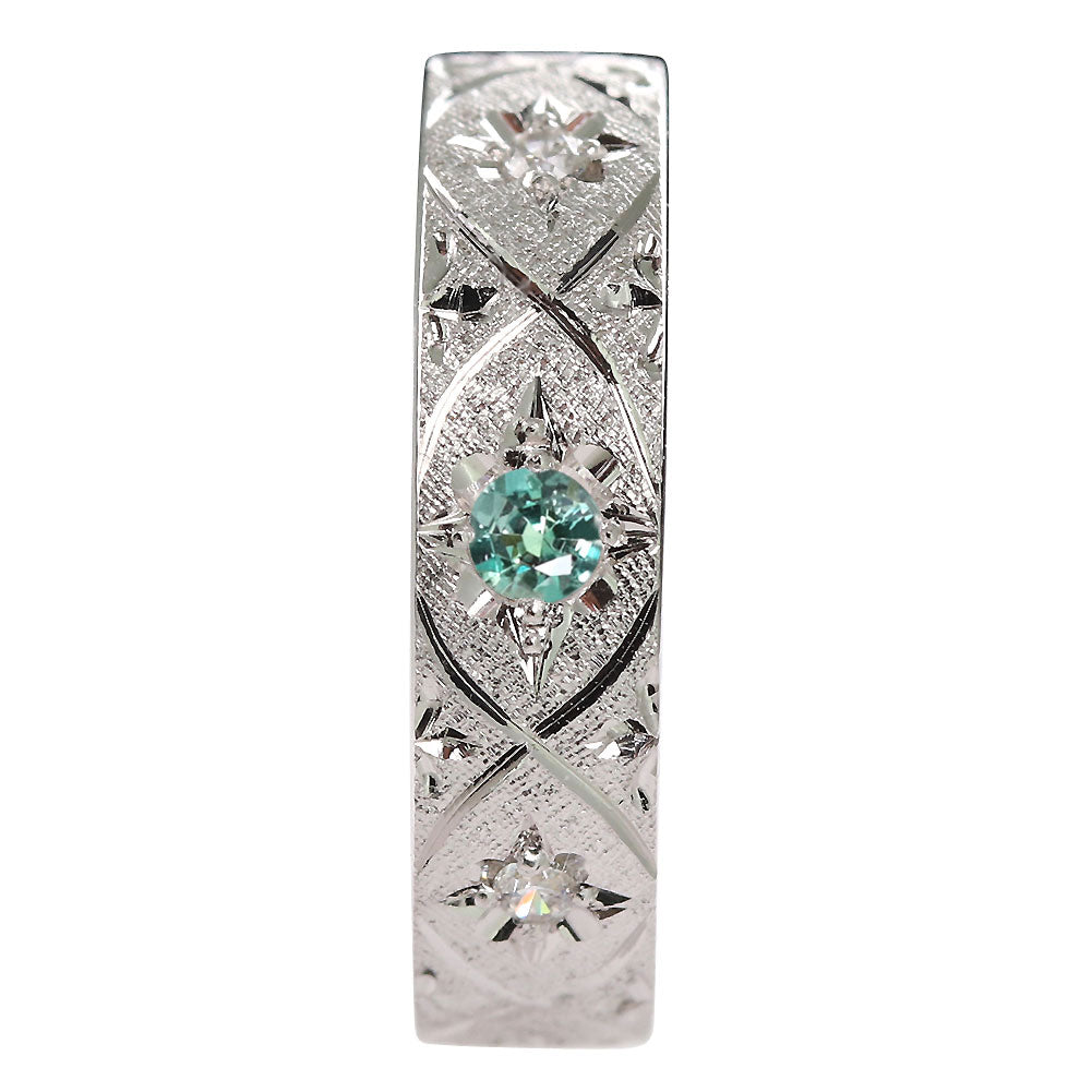 アレキサンドライト イヤーカフ 片耳 彫金 希少石 ノンホールピアス ユニセックス K18 K10 Pt900 彫り フープ 彼女 彼氏 夫婦 記念日 ペア お揃い (品番 me-0063-d-alex)