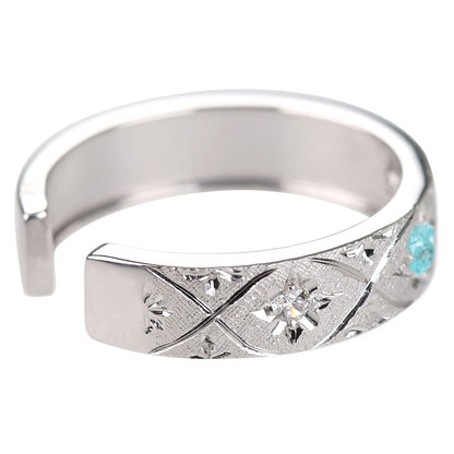 パライバトルマリン イヤーカフ 片耳 彫金 希少石 ノンホールピアス ユニセックス K18 K10 Pt900 彫り フープ 彼女 彼氏 夫婦 記念日 ペア お揃い (品番 me-0063-d-para)