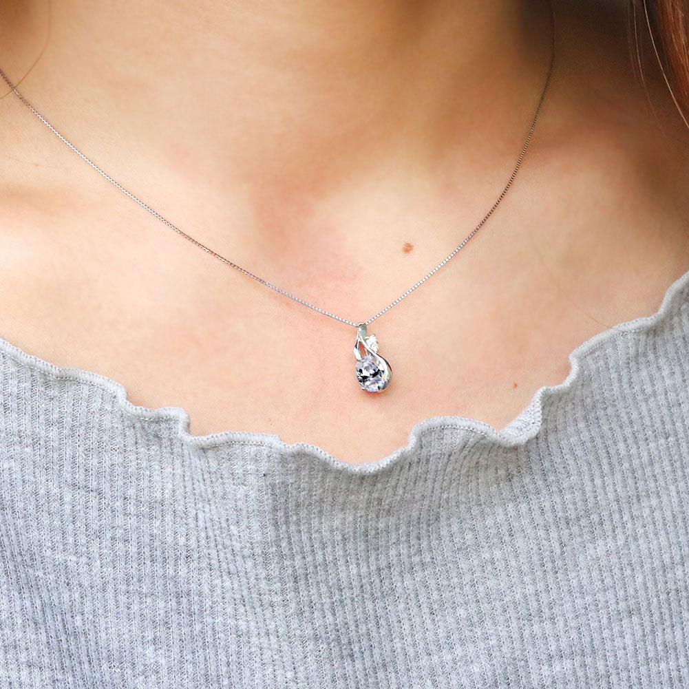 ペンダント空枠 カスタム ルース オーバル 5×7mm 大粒 しずく ツイスト ネックレストップ ペンダント K18 K10 Pt900 SV925 空枠 上品 セミオーダー  (品番 mh-0121-kw)