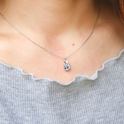 ペンダント空枠 カスタム ルース オーバル 5×7mm 大粒 しずく ツイスト ネックレストップ ペンダント K18 K10 Pt900 SV925 空枠 上品 セミオーダー  (品番 mh-0121-kw)