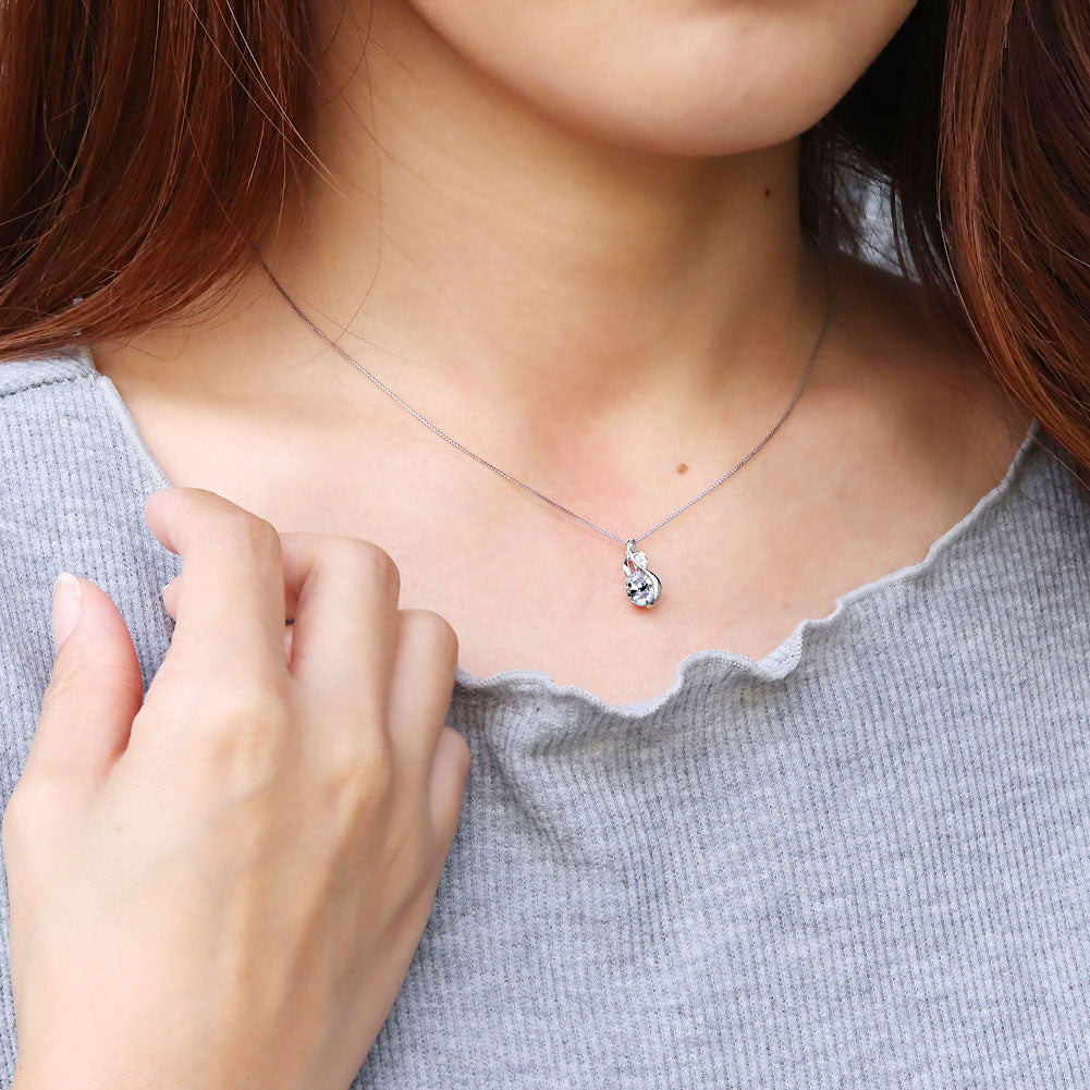 ペンダント空枠 カスタム ルース オーバル 5×7mm 大粒 しずく ツイスト ネックレストップ ペンダント K18 K10 Pt900 SV925 空枠 上品 セミオーダー  (品番 mh-0121-kw)