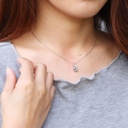 ペンダント空枠 カスタム ルース オーバル 5×7mm 大粒 しずく ツイスト ネックレストップ ペンダント K18 K10 Pt900 SV925 空枠 上品 セミオーダー  (品番 mh-0121-kw)