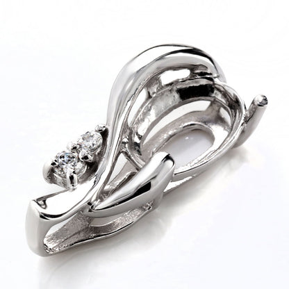 ペンダント空枠 カスタム ルース オーバル 5×7mm 大粒 しずく ツイスト ネックレストップ ペンダント K18 K10 Pt900 SV925 空枠 上品 セミオーダー  (品番 mh-0121-kw)