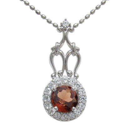 アンティークネックレス レディース ペンダント 選べる誕生石 18金 プラチナ 10金 ゴージャス 取り巻き カットボールチェーン 優雅 エレガント (品番 mh-0171)