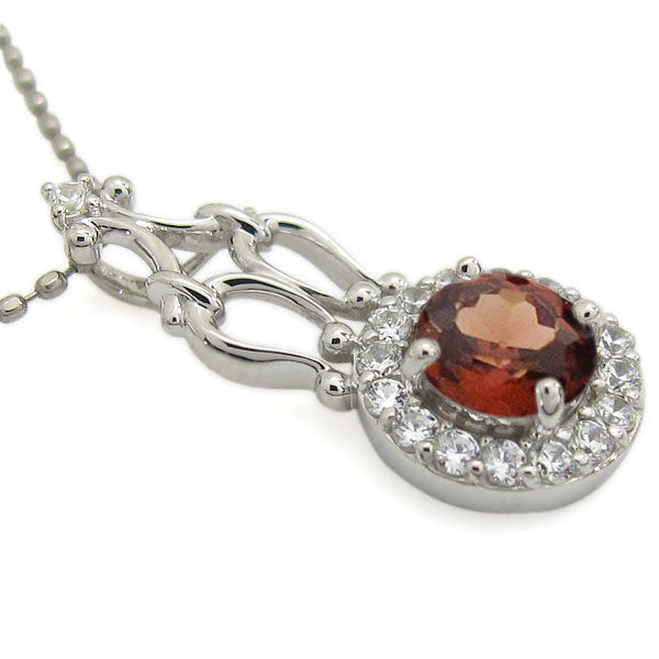 アンティークネックレス レディース ペンダント 選べる誕生石 18金 プラチナ 10金 ゴージャス 取り巻き カットボールチェーン 優雅 エレガント (品番 mh-0171)