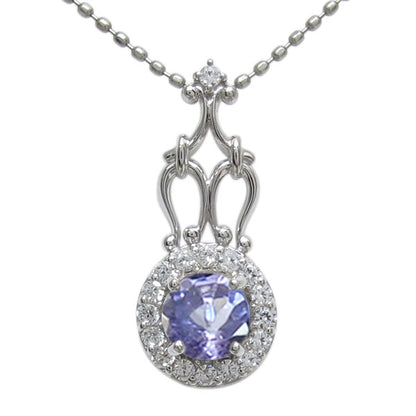 アンティークネックレス レディース ペンダント 選べる誕生石 18金 プラチナ 10金 ゴージャス 取り巻き カットボールチェーン 優雅 エレガント (品番 mh-0171)